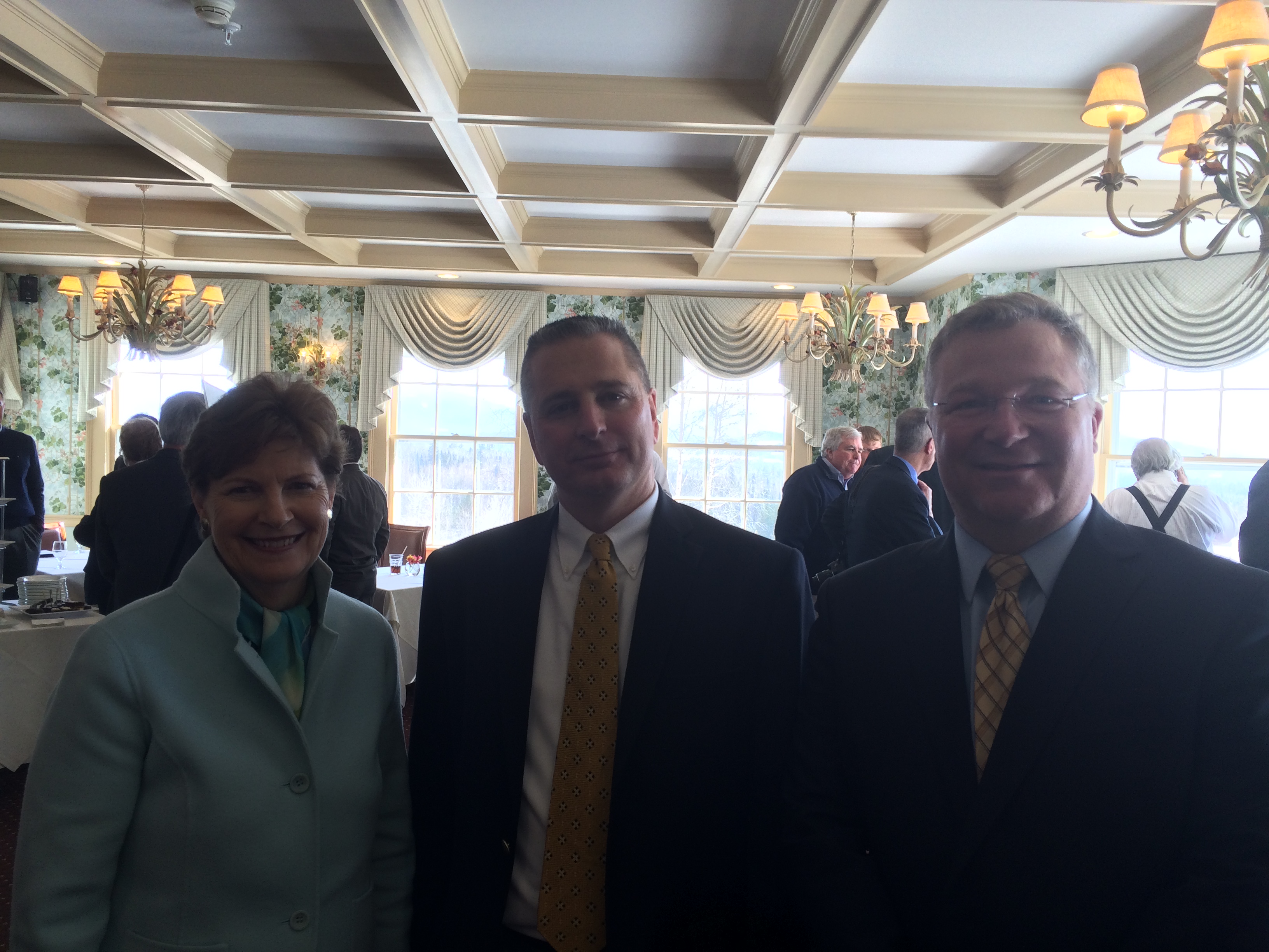 Federal Co-Chair Mark Scarano ® with US Senator Jeanne Shaheen and Coos Economic Development Council Exec Director