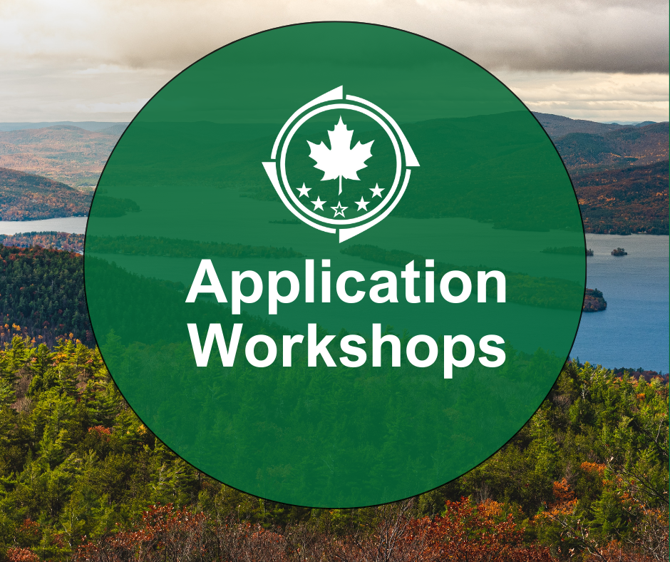 NBRC Application Workshop text with scenic forest background
